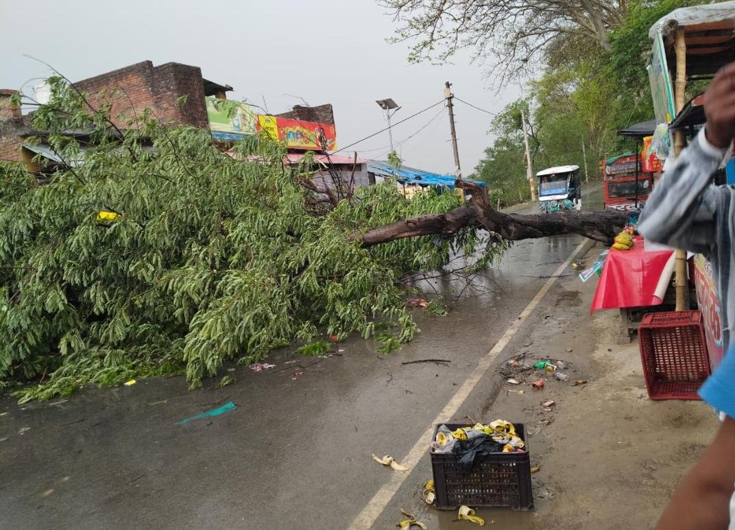मौसम ने ली करवट।अयोध्या के ग्रामीण क्षेत्रों में तेज आंधी के साथ शुरू हुई बरसात। बीकापुर, खजुराहट,चौरे बाजार में कई जगह पेड़ गिरने की मिली जानकारी। बरसात और आंधी से मौसम हुआ सुहाना ।गर्मी से मिली राहत।